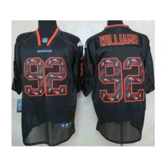 Nike Denver Broncos 92 Sylvester Williams Black Elite Light Out NFL Jersey